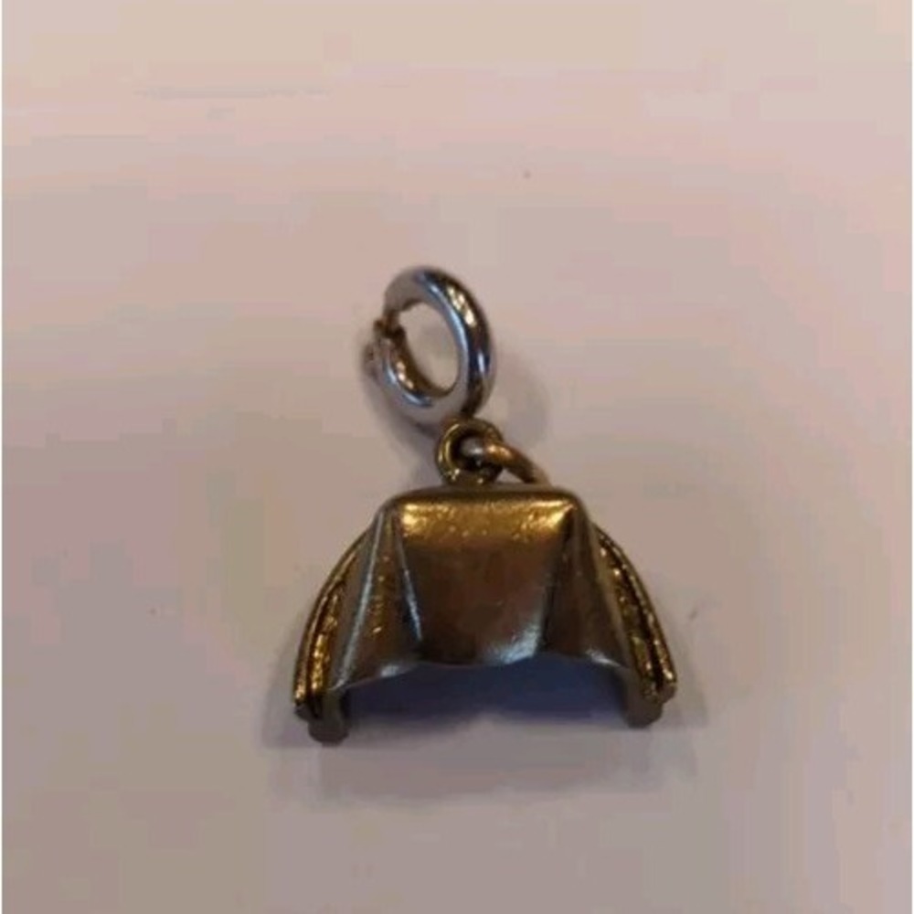 Vintage STERLING SILVER Bracelet CHARM Nurses Hat GOLD Tone Marked STER